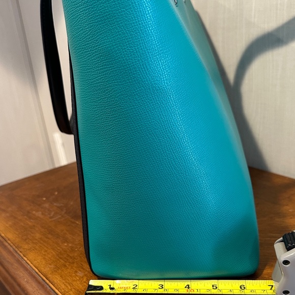 Karl Lagerfeld Turquoise and Black Tote - Picture 12 of 15